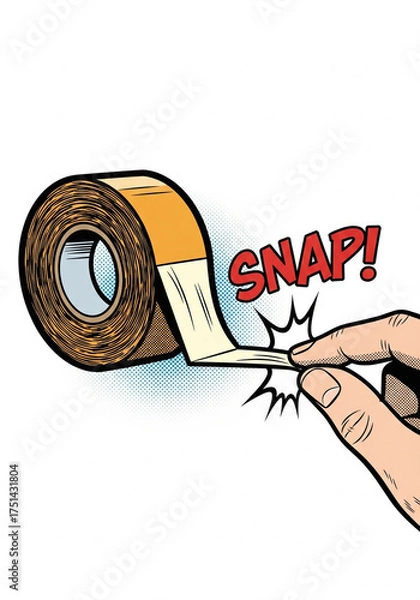 Fototapeta The 'SNAP!' of the Tape