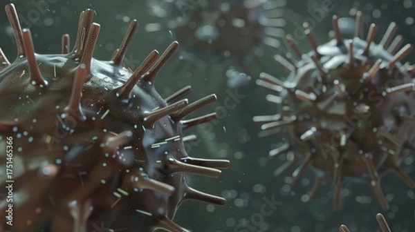 Fototapeta Smallpox Virus: A Historical Perspective on the Eradicated Infectious Virus – Exploring Its Pathogenesis, Severe Symptom Profile, Global Vaccination Campaigns, and Legacy in Public Health, Highlightin