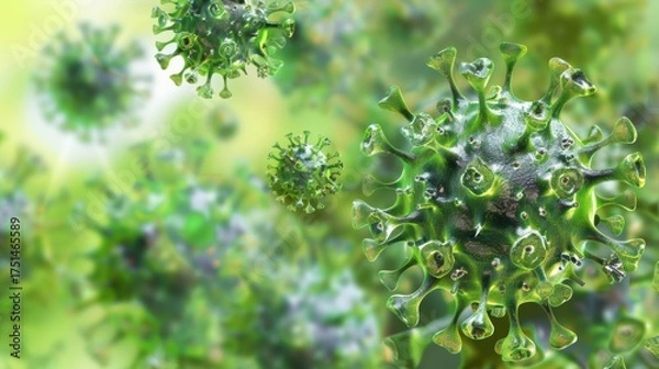 Fototapeta Smallpox Virus: A Historical Perspective on the Eradicated Infectious Virus – Exploring Its Pathogenesis, Severe Symptom Profile, Global Vaccination Campaigns, and Legacy in Public Health, Highlightin