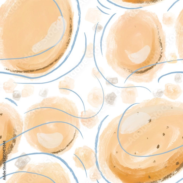 Fototapeta Serene Pebble Drift, seamless pattern