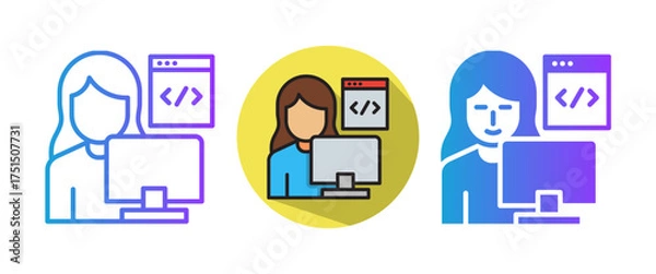 Obraz Progammer multiple icon