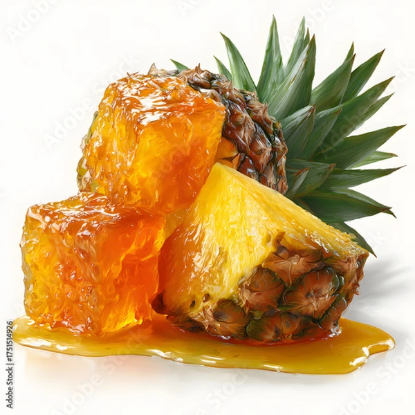 Obraz pineapple on a plate