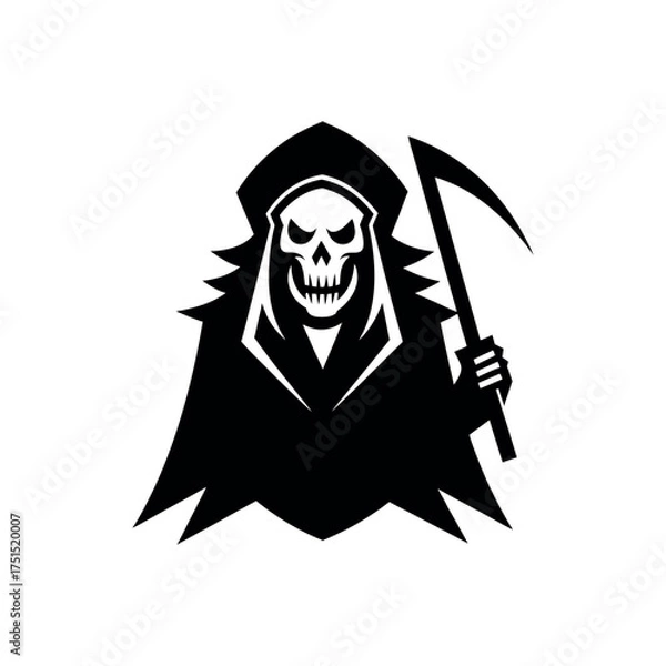 Obraz Grim reaper with scythe illustration
