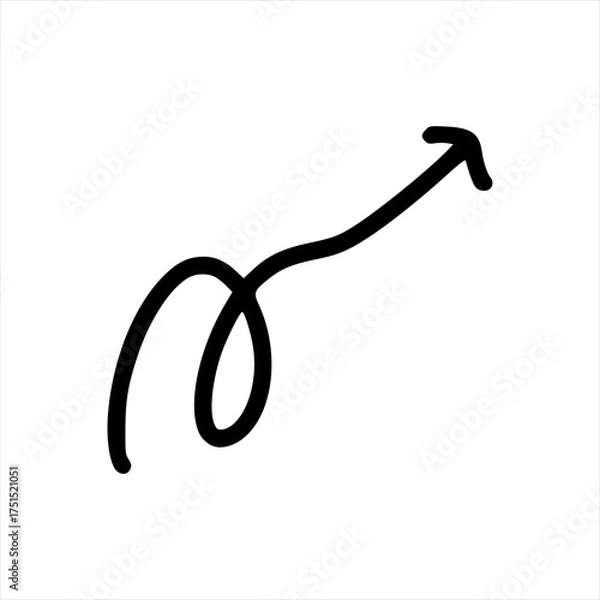 Fototapeta arrow doodle handrawn vector