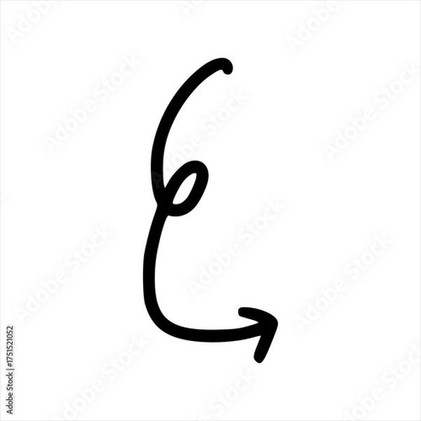 Fototapeta arrow doodle handrawn vector