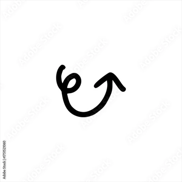 Fototapeta arrow doodle handrawn vector