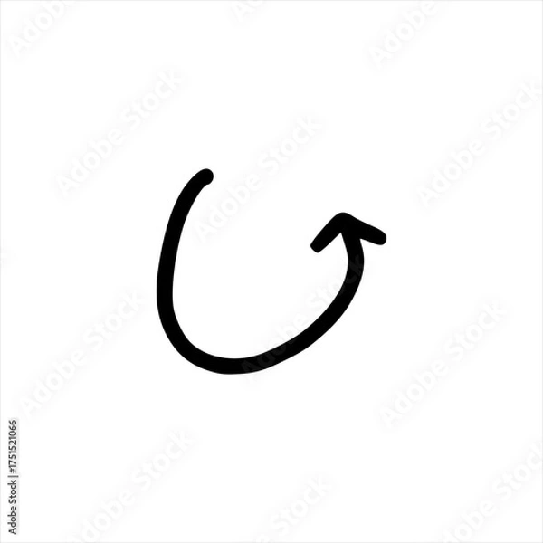 Fototapeta arrow doodle handrawn vector