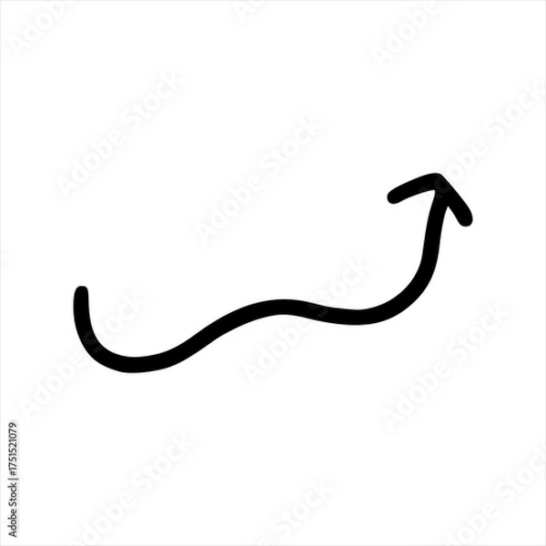 Fototapeta arrow doodle handrawn vector