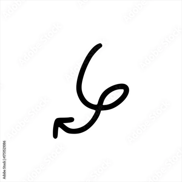 Fototapeta arrow doodle handrawn vector