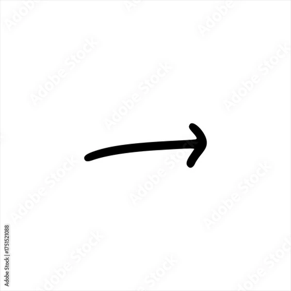 Fototapeta arrow doodle handrawn vector