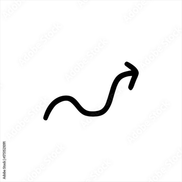 Fototapeta arrow doodle handrawn vector