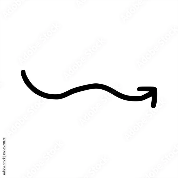 Fototapeta arrow doodle handrawn vector