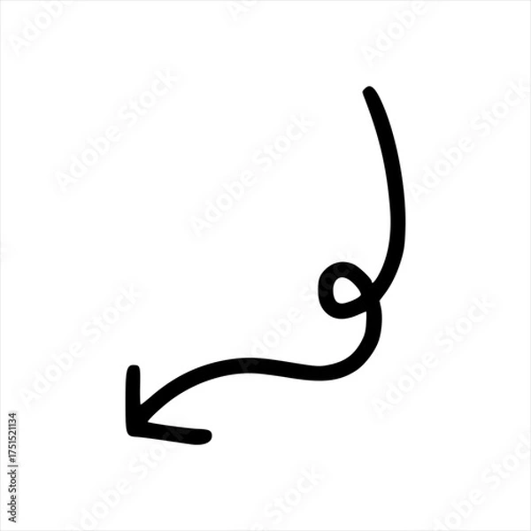 Fototapeta arrow doodle handrawn vector