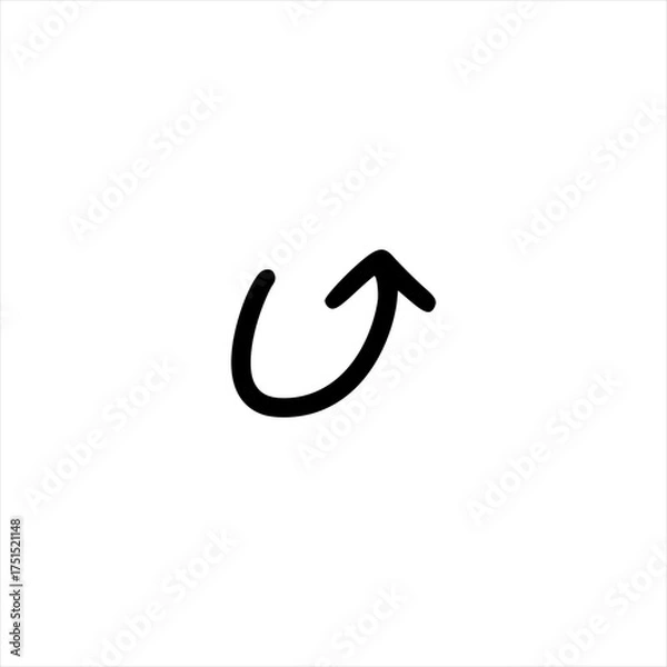 Fototapeta arrow doodle handrawn vector