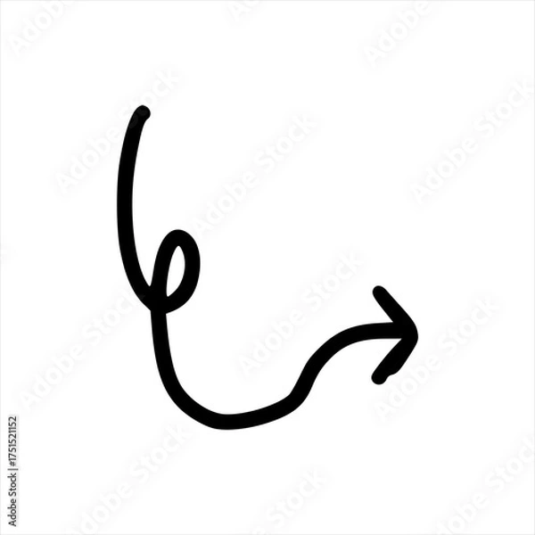 Fototapeta arrow doodle handrawn vector