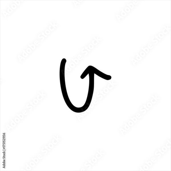 Fototapeta arrow doodle handrawn vector