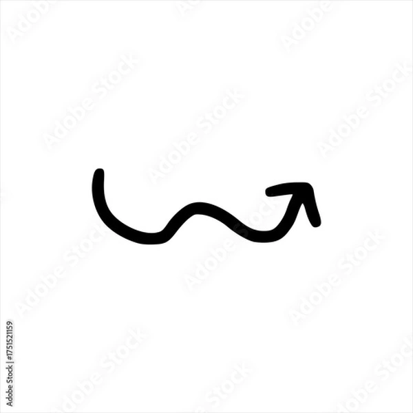 Fototapeta arrow doodle handrawn vector