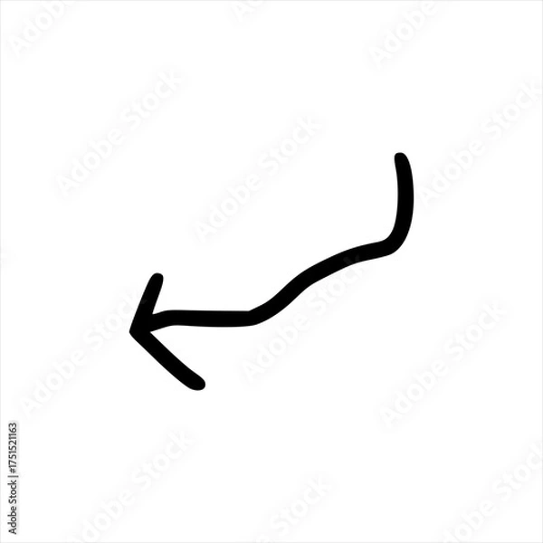 Fototapeta arrow doodle handrawn vector