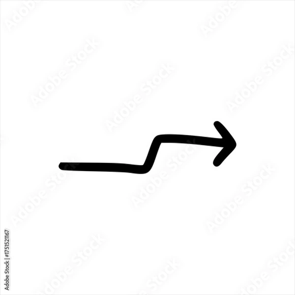 Fototapeta arrow doodle handrawn vector