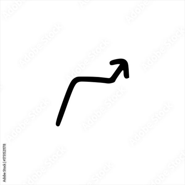 Fototapeta arrow doodle handrawn vector