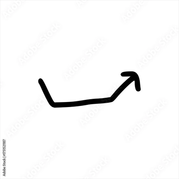 Fototapeta arrow doodle handrawn vector