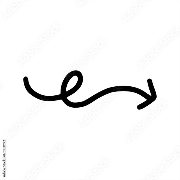 Fototapeta arrow doodle handrawn vector