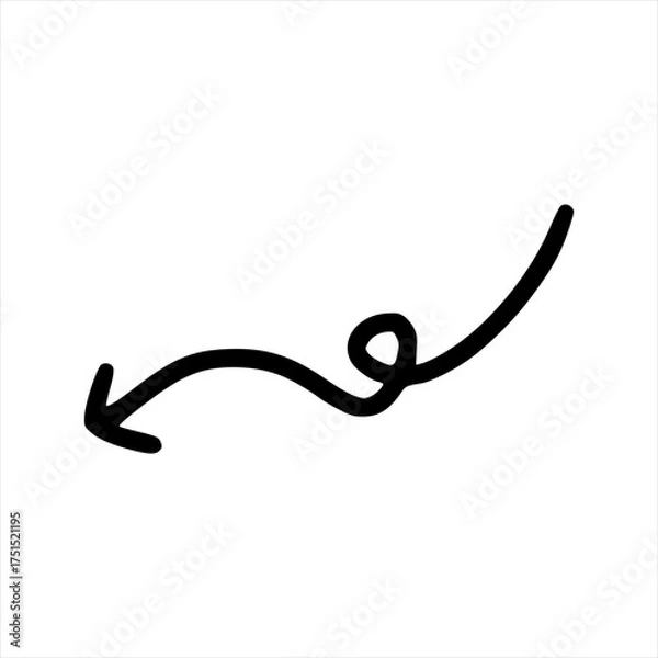 Fototapeta arrow doodle handrawn vector