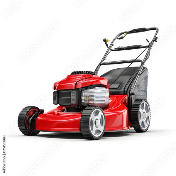 Obraz red tractor isolated on white