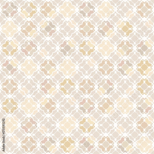 Fototapeta Seamless white, yellow, beige geometric pattern.