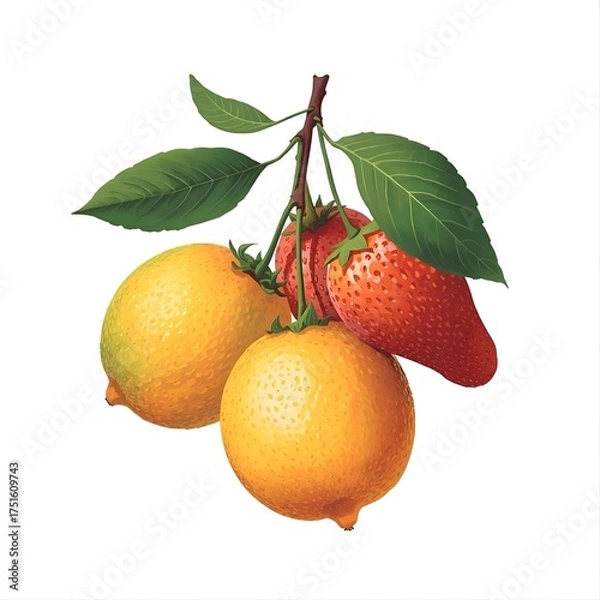 Obraz orange and strawberry
