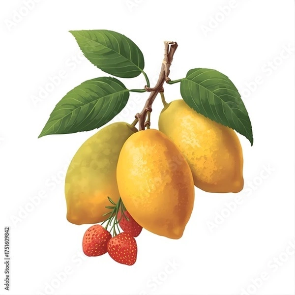 Obraz pear with leaves