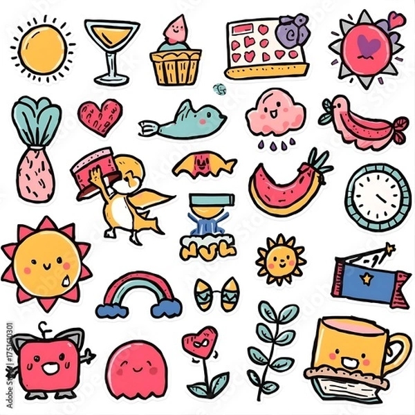 Obraz set of cartoon animals