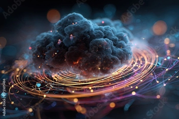 Fototapeta Abstract digital cloud
