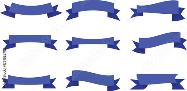 Obraz Ribbon Vector sticker bundle pack