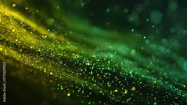 Obraz water drops on green leaf