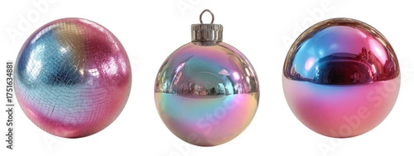 Obraz Colorful Decorative Ornaments Set on Transparent Background