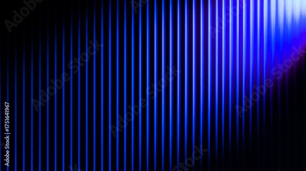 Fototapeta Futuristic neon gradient pattern with vertical glowing lines blending smooth and radiant colors. Minimalistic abstract dark background perfect for creative digital tech designs