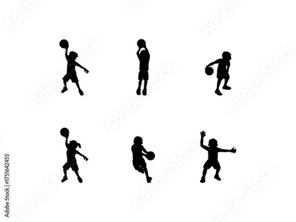 Obraz バスケットボールシルエット