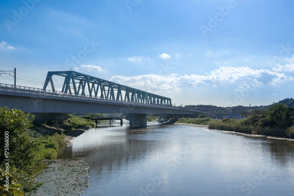 Fototapeta 川岸の風景