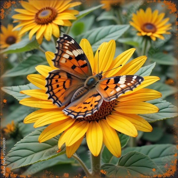 Obraz butterfly on flower