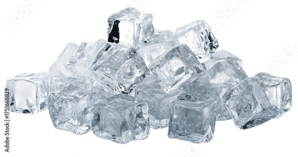 Obraz Close-up of a pile of clear ice cubes (1)
