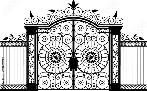 Obraz Royal Ornamental Iron Gate Design