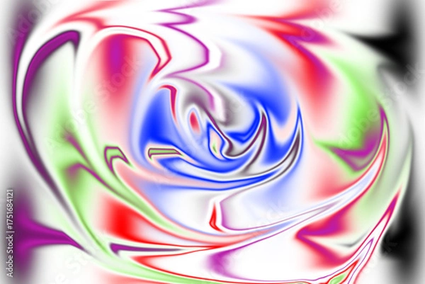 Fototapeta Abstract swirling colors with a central blue vortex