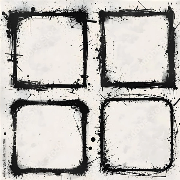 Obraz set of grunge frames