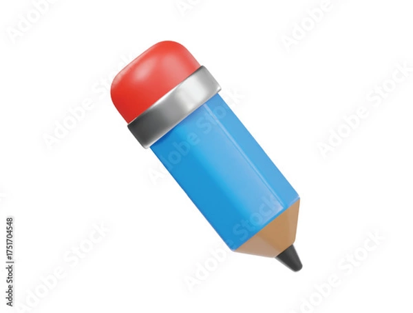 Obraz Pencil icon 3d rendered illustration