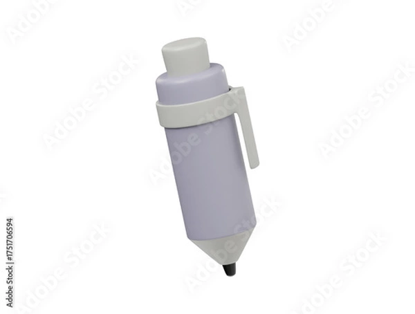 Obraz 3d rendered icon pen 