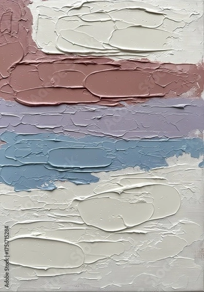 Obraz Modern textured painting with soft pastel hues offers a minimalist aesthetic for elegant decor and interior design projects evoking calm and serenity
