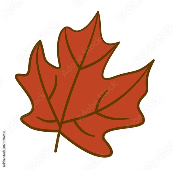 Fototapeta autumn maple leaf Vector illustration