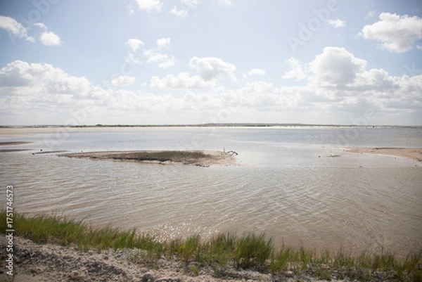 Obraz Nature reserve and salt mines in Río Lagartos on the Yucatan Peninsula in Mexico.