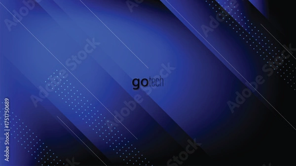 Fototapeta Abstract modern background with memphis retro style with blue gradient color